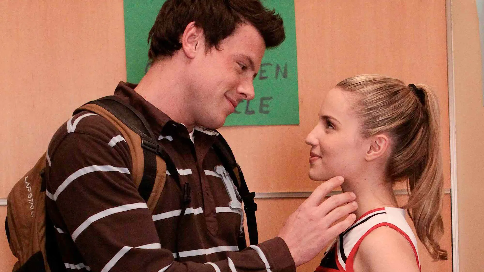 Cory Monteith as Finn Hudson and Dianna Agron as Quinn Fabray on 'Glee'.