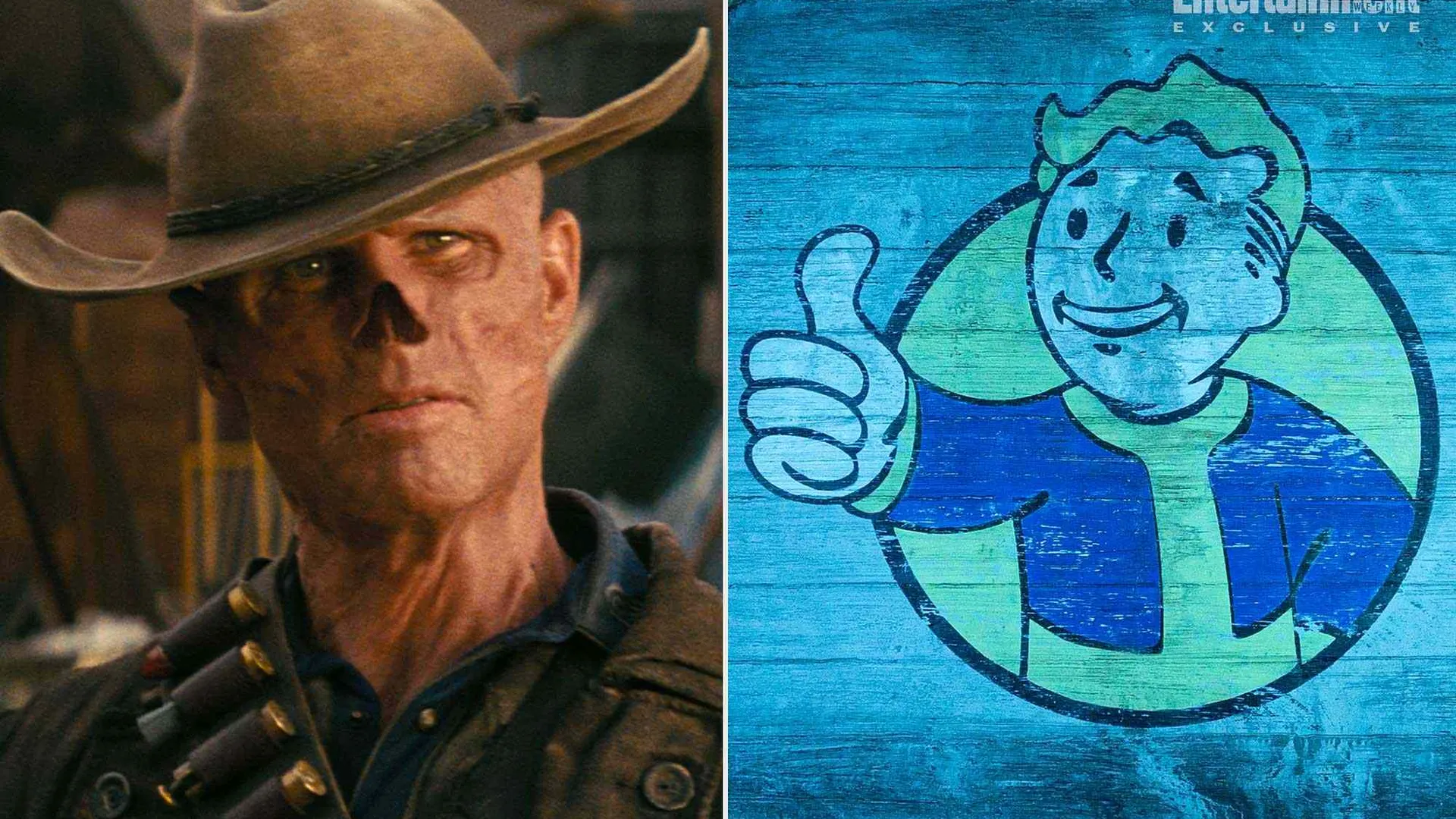 Walton Goggins in 'Fallout' ; EW's first look at 'Fallout' haunted house at HHN.